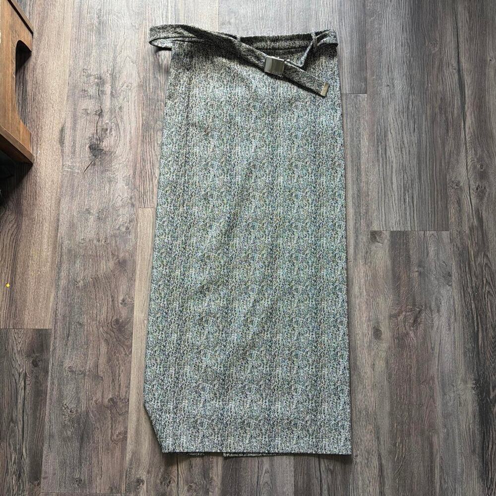 Staud murray midi herringbone skirt